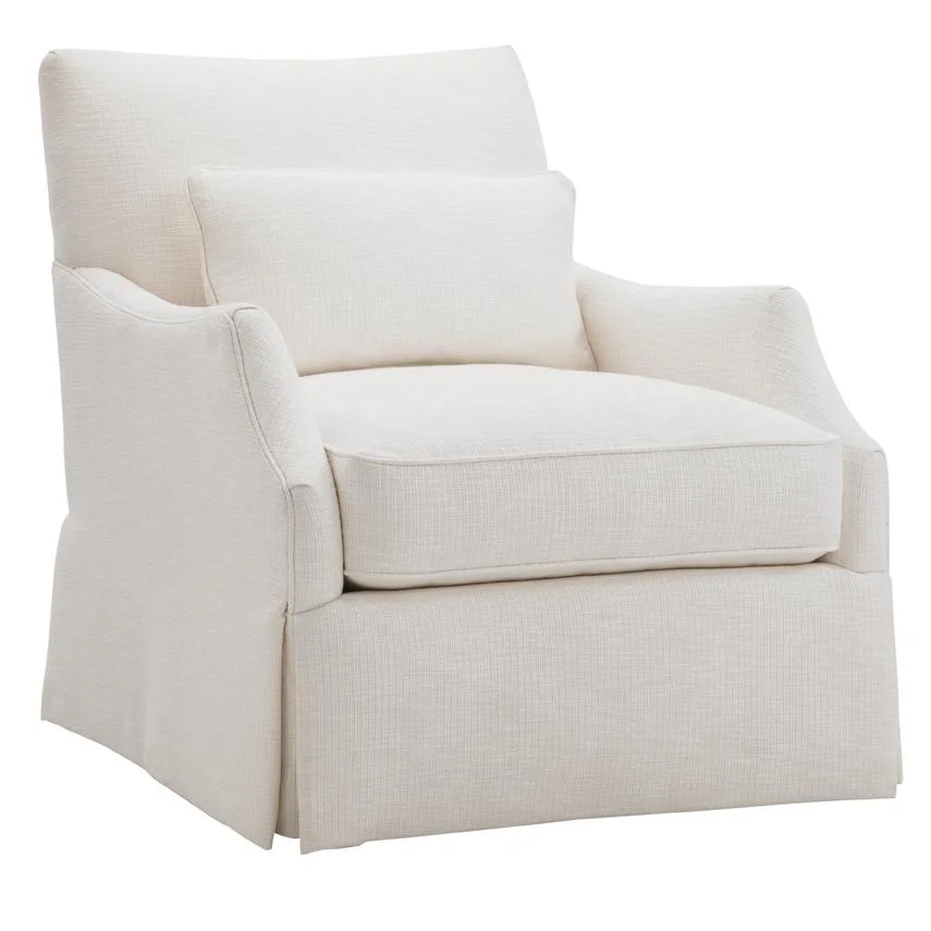 Tommy Bahama Home Ivory Key 757011 Crystal Caves Chair with Skirted Base Baer's Furniture